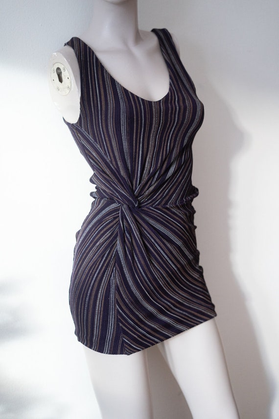 GUESS Minidress with metallic striped pattern. 90… - image 10