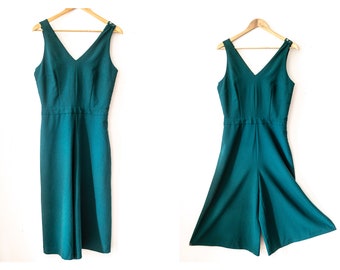 Green Jumpsuit with Extra wide legs Size 38