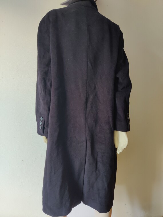 【vintage】 Oversizecoat Mod Vintage Black Velvet Delmod Dress Coat, With Angora