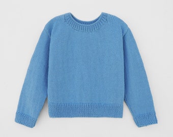 Modèle de pull à tricoter pour enfants, modèle de pull à tricoter facile, cardigan en tricot pour débutant, cardigan à tricoter pour bébé, 12 mois à 14 ans