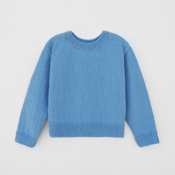 Modèle de pull à tricoter pour enfants, modèle de pull à tricoter facile, cardigan en tricot pour débutant, cardigan à tricoter pour bébé, 12 mois à 14 ans