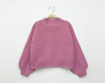 Easy crochet sweater pattern, Kids crochet sweater, Beginner crochet cardigan pattern, Children sweater, 12 months to 14 years old