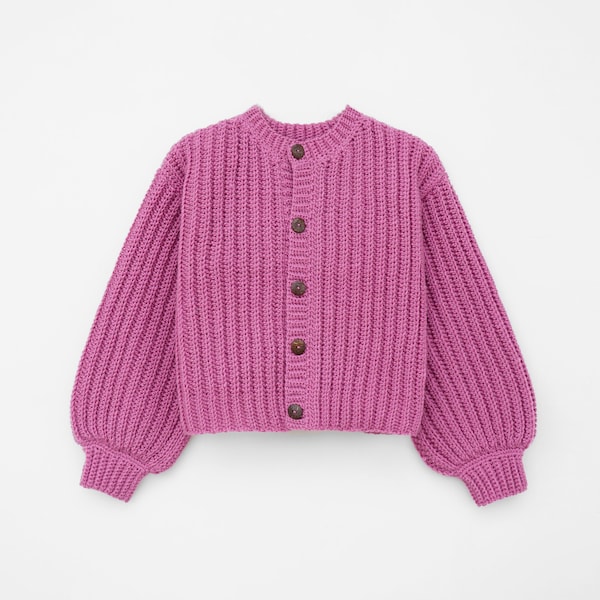 Modèle de cardigan au crochet pour enfants, modèle de pull pour bébé, cardigan pour enfants au crochet, modèle de cardigan pour bébé au crochet facile, 12 mois à 14 ans