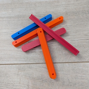 Coloured slimline wardrobe or drawer handles (ideal for Ikea furniture, custom dimensions available)