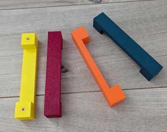 Tirador de cajón grueso y colorido: moderno, personalizable e impreso en 3D en el Reino Unido