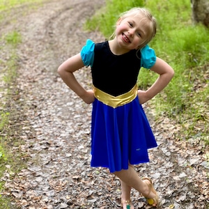 The Ice Sister Princess Disney Inspired Anna Twirl Dress/ Anna Play Dress/ Anna Cosplay/ Disney Frozen/ Disney Anna