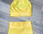 Dance Cheer Crop Biker Set