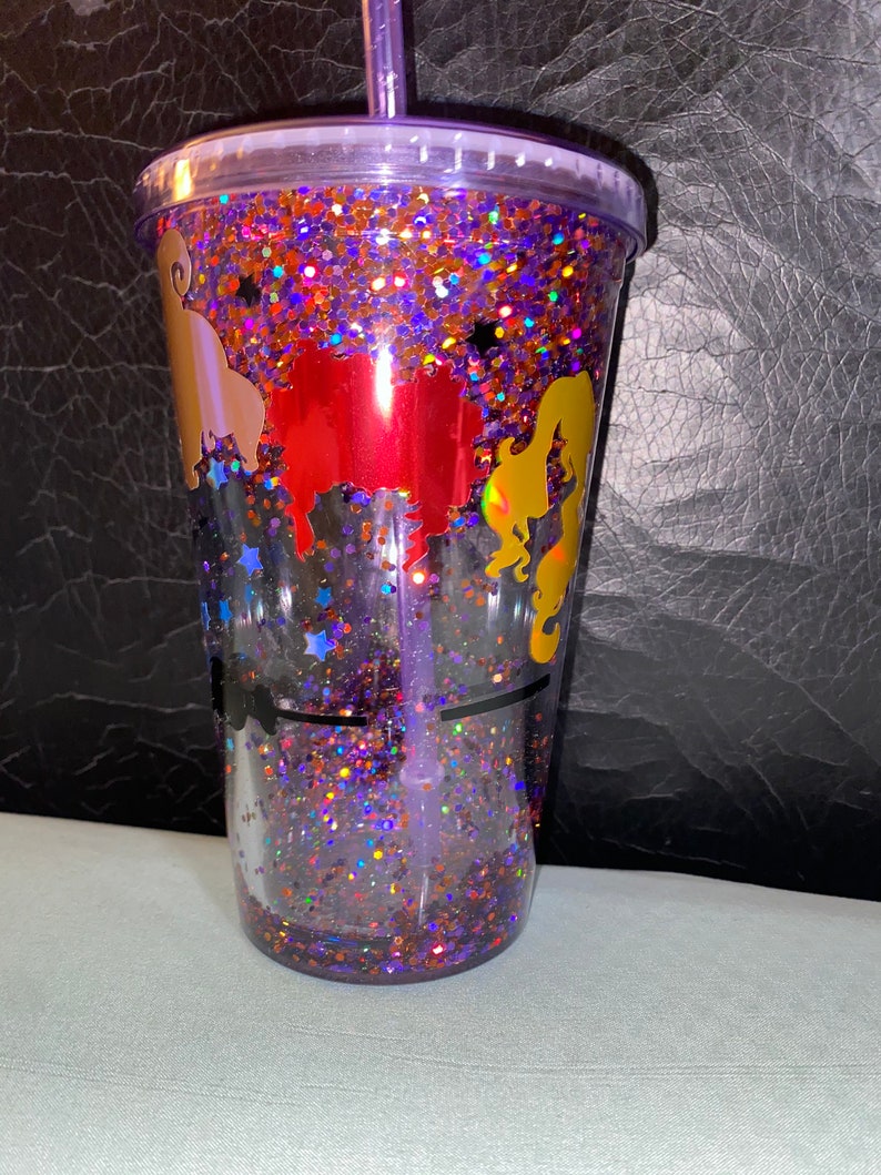 Snow globe tumbler/ Floating glitter cup/ personalized | Etsy