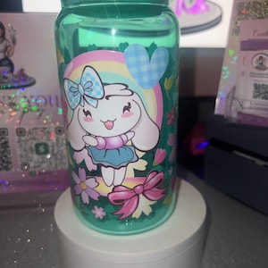 Kawaii cute cold cups, kawaii gifts for daughter, iced coffee cups for her, cute bunny cup, birthday gift for girls, kawaii birthday gifts