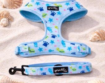 Under the Sea Dog Harness and Leash Set – Adjustable for Best Fit, Stylish, Comfortable