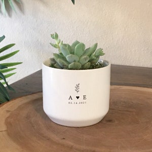 Personalized Succulent Planter | Succulent gift for her, Gift for him, Birthday Gift, Gift Messages, Best Friend Gift, live succulents