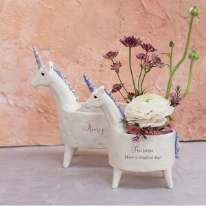 Personalized Unicorn Gift | Children's Gift, New Born Baby Gift, Unicorn Planter, Gift for Friend, Gift for her