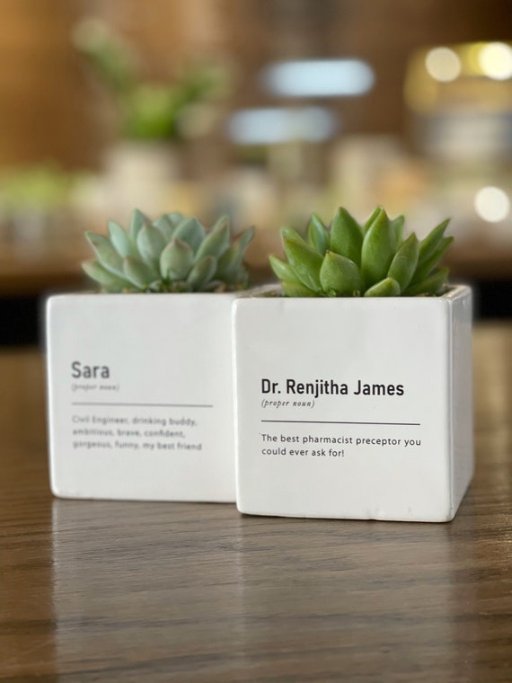 Personalized Minimalist Succulent Gift | Definition Planter | Funny Gift,  Best Friend, Coworker Gift, Gift for Him & Her, Graduation Gift - Etsy