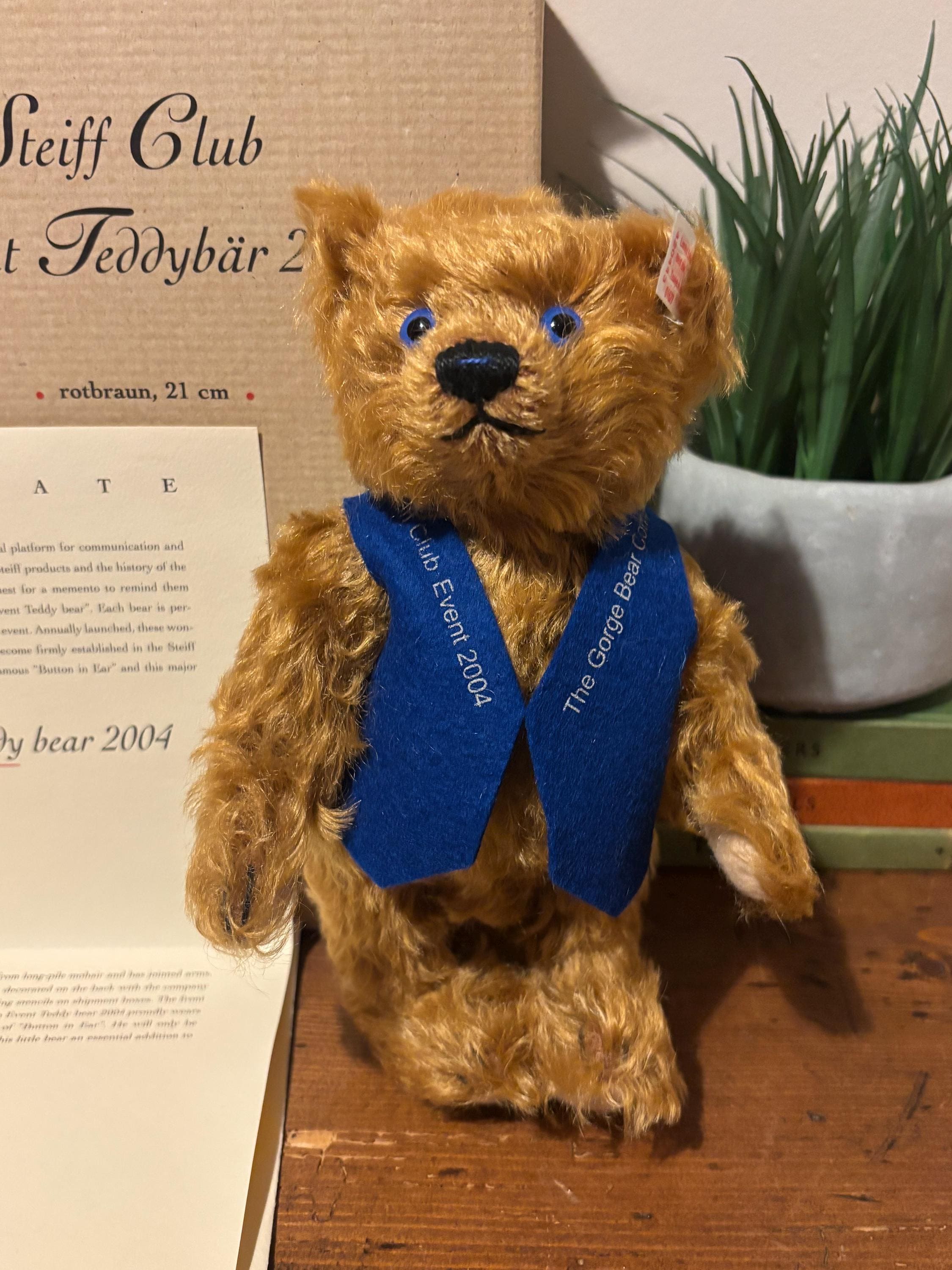 Vintage Steiff Club Event Teddybär 2004 Teddy Bear, Rotbraun 21cm
