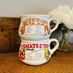 Vintage 1970s Shell Fuel Promotional Soup Recipe Bowls / Mugs. Variety of Flavours Available