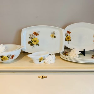 Vintage 1970s Hornsea Pottery Contrast Pattern Tableware, Dinner