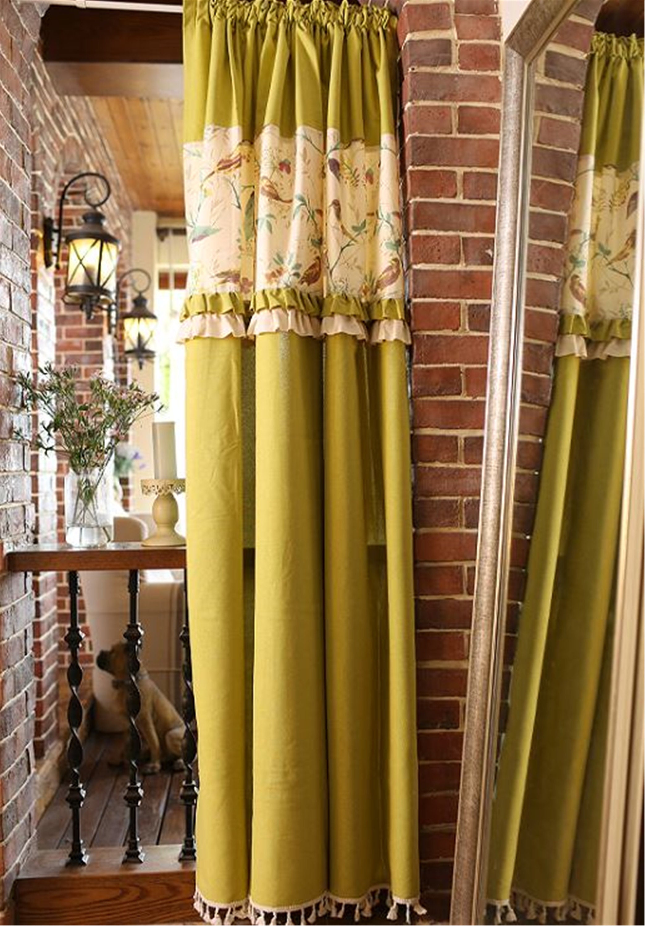 Cotton&Linen Floral Door Curtains Doorway Curtains Etsy