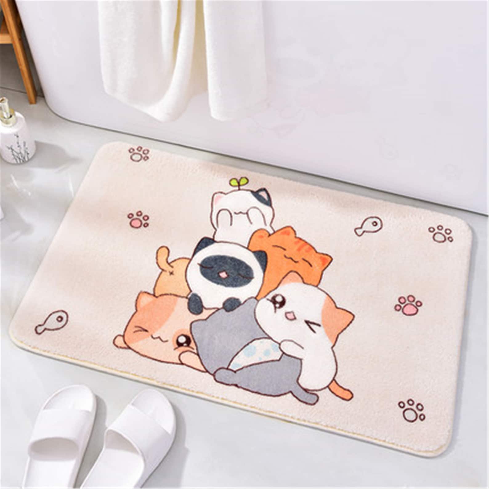 Cute Animal Absorbent Bath Mat Bathroom CarpetAnti-Slip Mat | Etsy