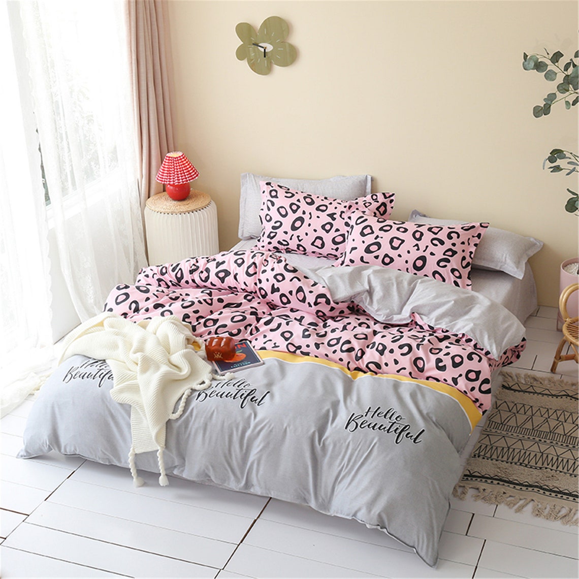 Fashion Leopard Quilt Cover Concise Design Personalise 3 Etsy