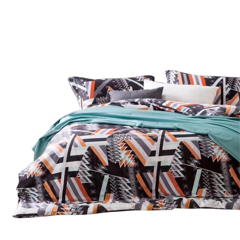 Black Matrix Geometry Pattern Quilt Cover Concise Design 3 Piece Comfort Duvet Cover 4 Seasons Bedding Sets Pillowcases Twin Queen King Size