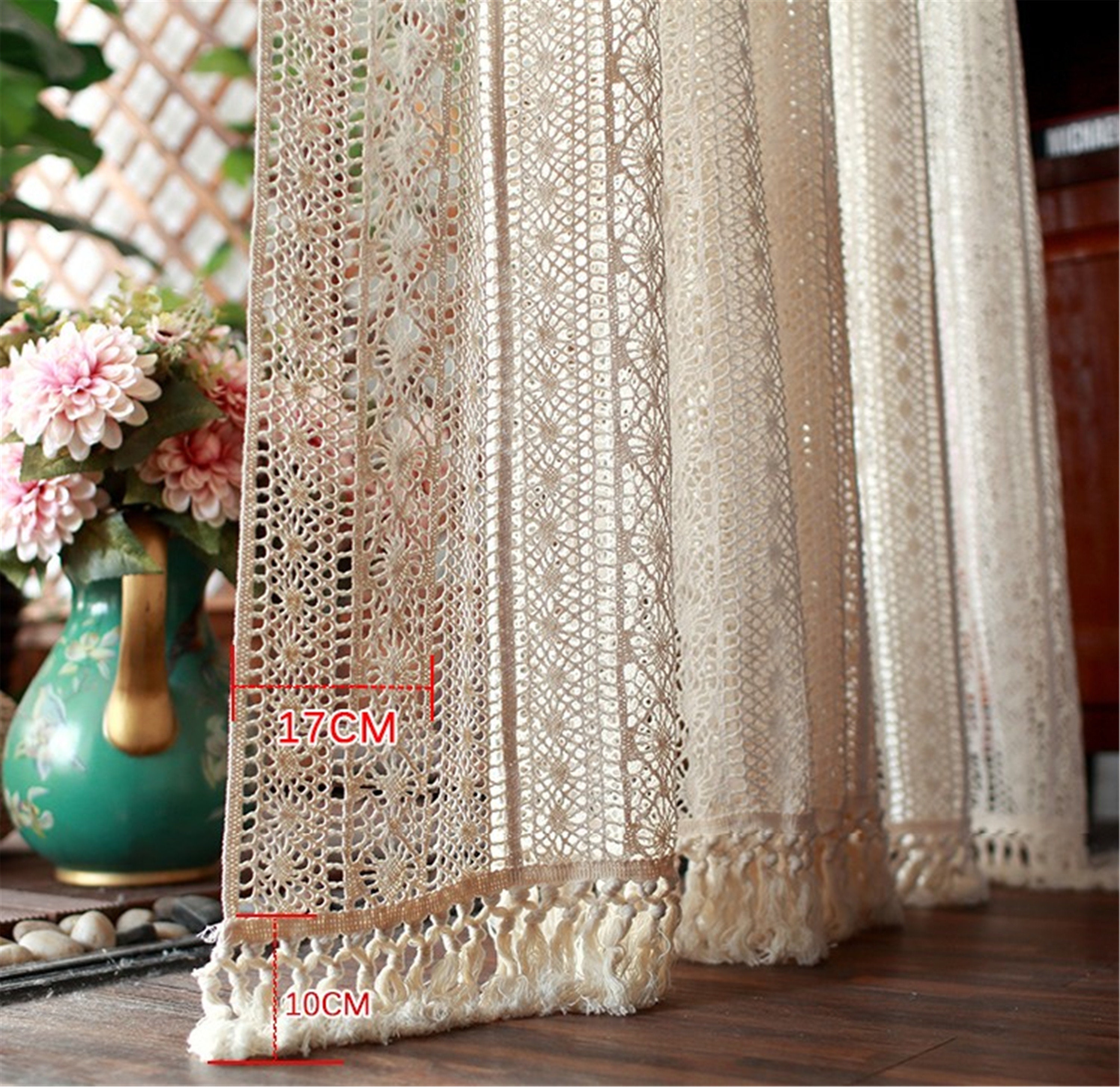 Beautiful Knit Curtains For Living RoomFor BedroomFor Etsy