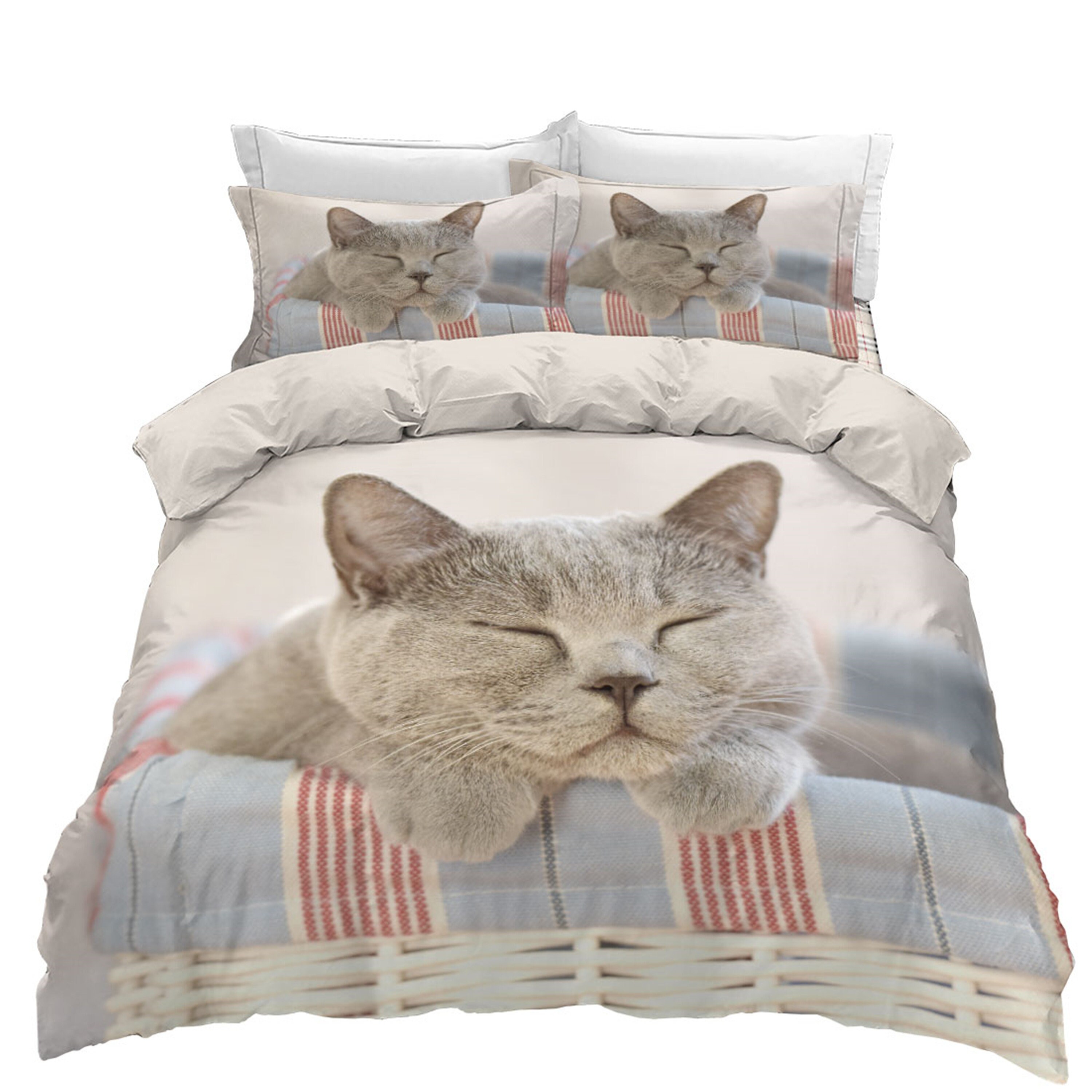 Cute Cats Pattern Duvet Cover Bedding Sets 3 Piece Comforter Etsy