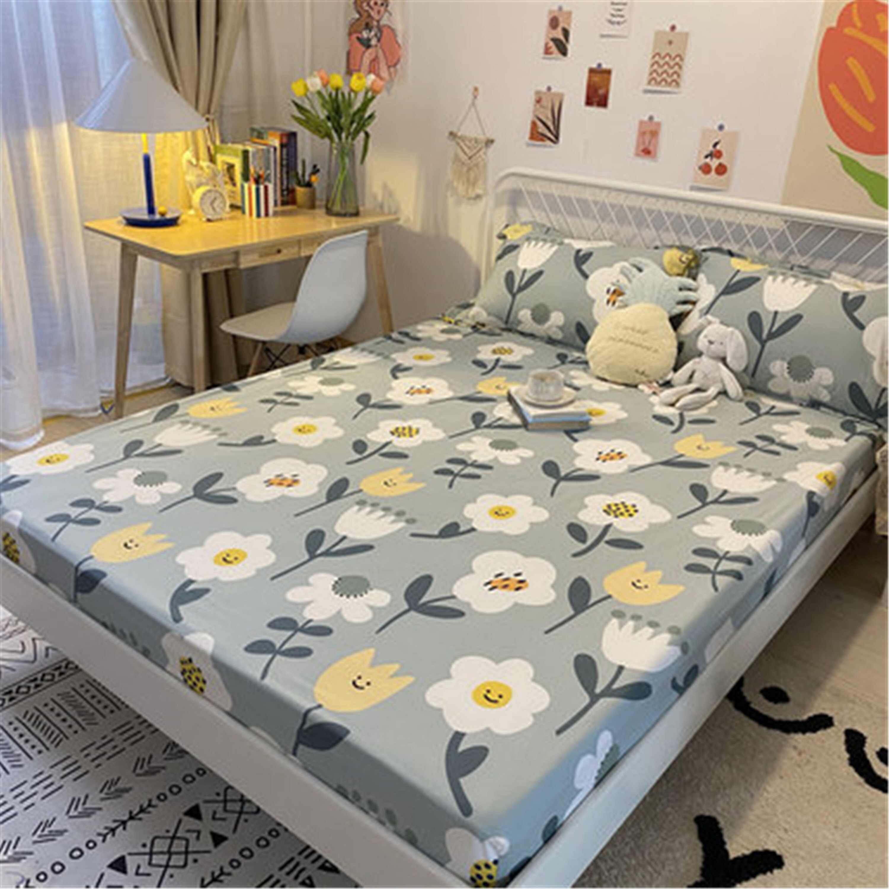 Floral Fitted Sheet Sets100 Cotton Fitted Sheet QueenFitted Etsy