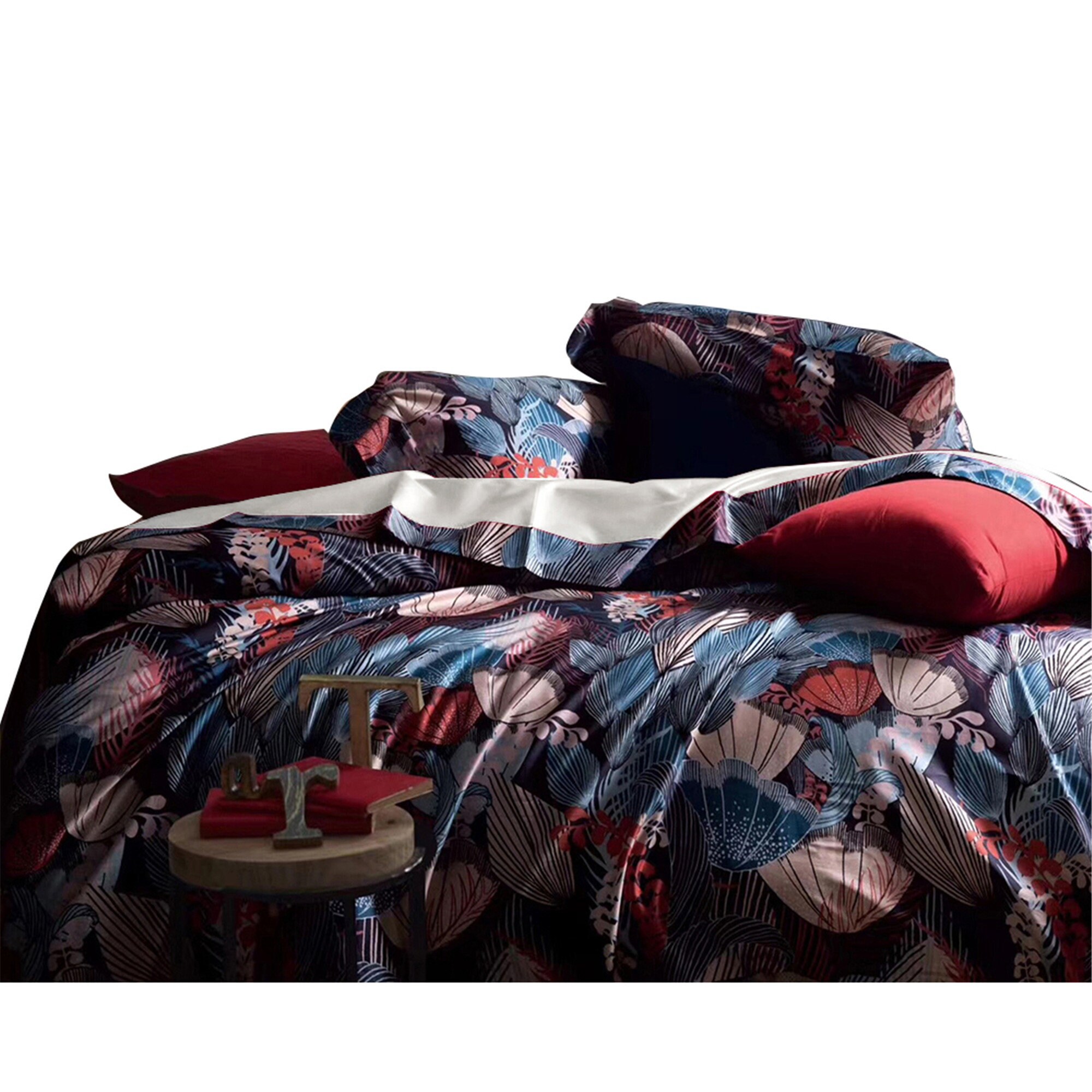 Blooming Flowers Pattern Quilt Cover Concise Design 3 Piece Etsy