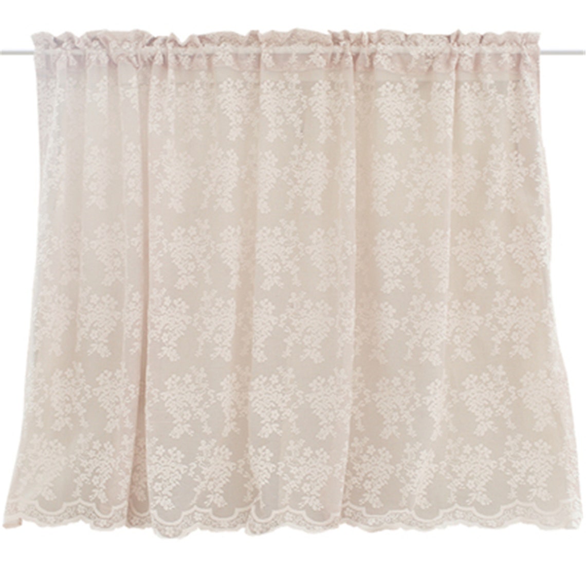 Light Pink Lace Floral Curtains For KitchenFor BedroomBoho Etsy