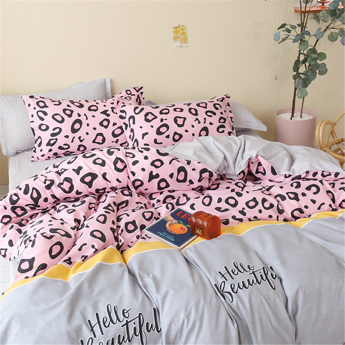Fashion Leopard Quilt Cover Concise Design Personalise 3 Etsy