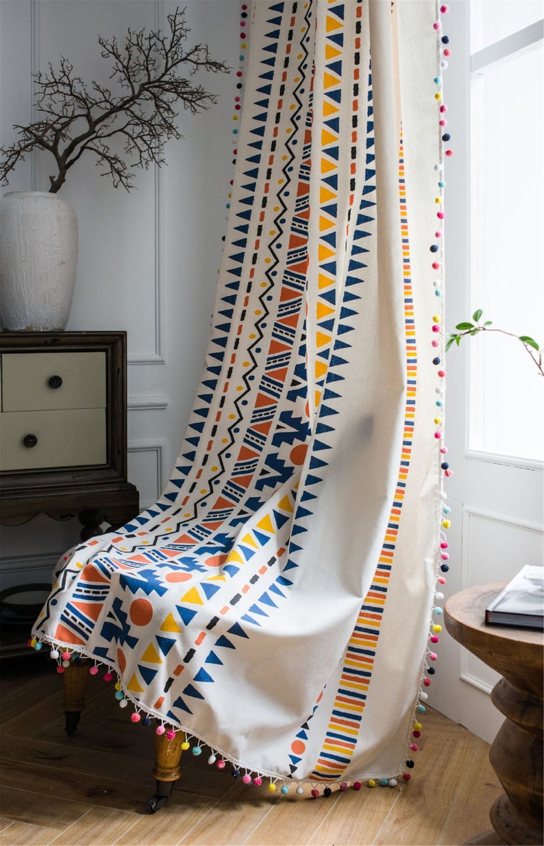 Boho Bohemian Curtains For Living Room For Bedroom For Etsy(07)