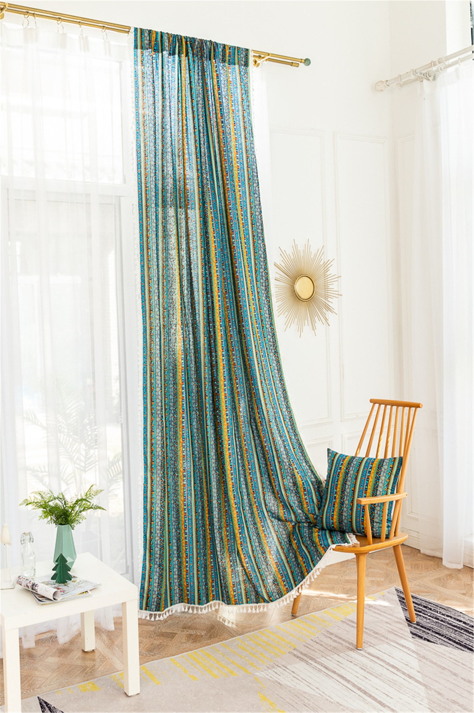 Boho Curtains With Tassel For Living Room For Bedroom For Etsy