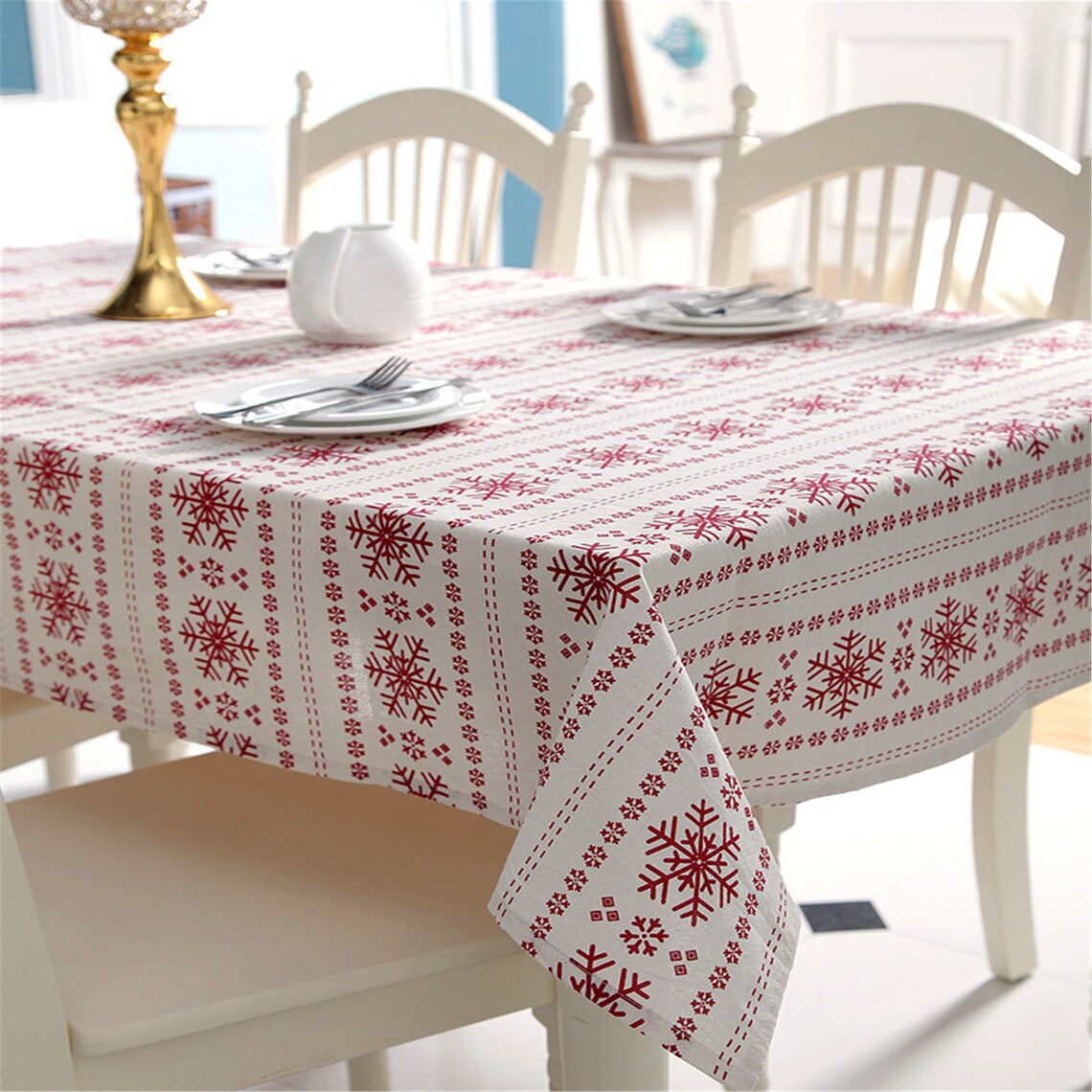 Cotton Tablecloth Rectangle Square Fresh Color Match Table Etsy