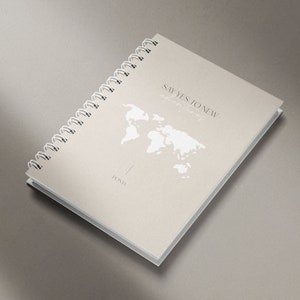 Travel diary personalized world map