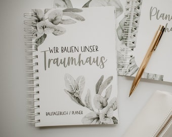 Bautagebuch Hausbau Planer | Wir bauen unser Traumhaus | Eukalyptus Design | Bauplaner zum Ausfüllen | Erinnerungsbuch Traumhaus