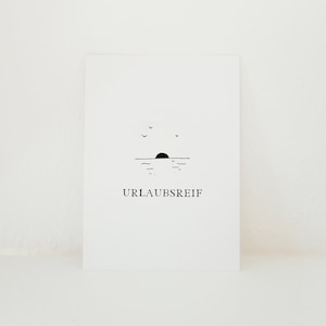 Urlaubsreif - Postkarte - Minimalistisch