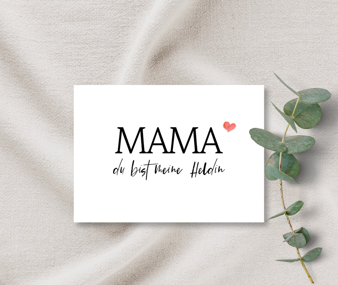 Mama Postkarte Mama ist die Beste Mama Karte du bist meine | Etsy