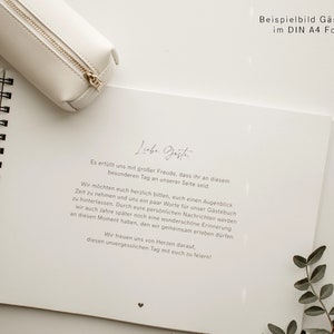 Zeitloses Gästebuch - Rosa- Schlicht - words of love - minimalistisch - Schriftzug - Perfekt für Hochzeiten! Personalisiert mit Namen & Datum, erhältlich in DIN A4 oder A5, als Ausfüllbuch oder blanko. Hochwertiges Ringbuch mit Hardcover & minimalistisches Design – ideal, um Erinnerungen & liebe Worte der Gäste festzuhalten. Ein stilvolles Highlight für jede Feier