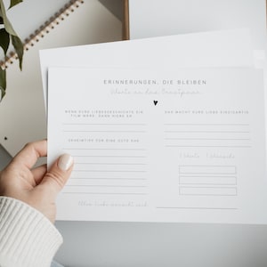 Gästebuchkarten zum Ausfüllen Brautpaare | Gästebuch Alternative Hochzeit | Gästekarten | Wunschkarten | personalisierte Aufbewahrungsbox