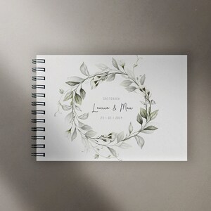 Gästebuch Hochzeit personalisiert Blanko Format DIN A5 oder DIN A4 quer Bild 4