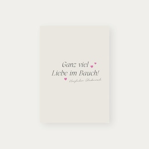 Postkarte Schwangerschaft | Glückwünsche zur Schwangerschaft | Liebe im Bauch | Babyglück | Grußkarte