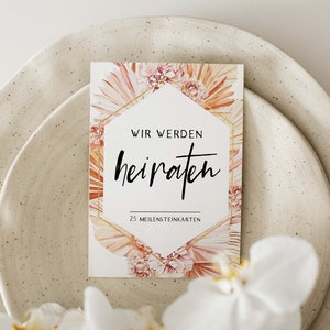 25 Meilensteinkarten Hochzeit "Boho"