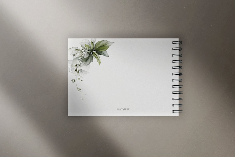 Gästebuch Hochzeit personalisiert Blanko Format DIN A5 oder DIN A4 quer Bild 5