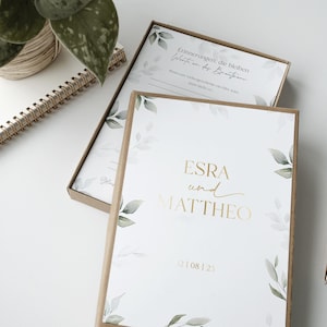 Gästebuchkarten zum Ausfüllen Brautpaare | Gästebuch Alternative Hochzeit | Gästekarten | Wunschkarten | personalisierte Aufbewahrungsbox
