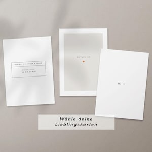 Minimalistische Postkarten für jede Gelegenheit | Liebe, Hochzeit, Geburtstag, Motivation | Individueller Mix für persönliche Botschaften