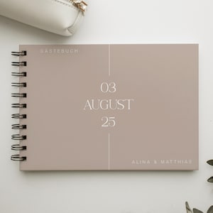 Zeitloses Gästebuch - Rosa- Schlicht - words of love - minimalistisch - Schriftzug - Perfekt für Hochzeiten! Personalisiert mit Namen & Datum, erhältlich in DIN A4 oder A5, als Ausfüllbuch oder blanko. Hochwertiges Ringbuch mit Hardcover & minimalistisches Design – ideal, um Erinnerungen & liebe Worte der Gäste festzuhalten. Ein stilvolles Highlight für jede Feier