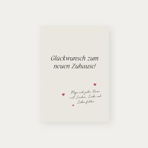 Postkarte neues Zuhause | Karte zum Einzug | Glückwünsche Umzug | Grußkarte Hauskauf