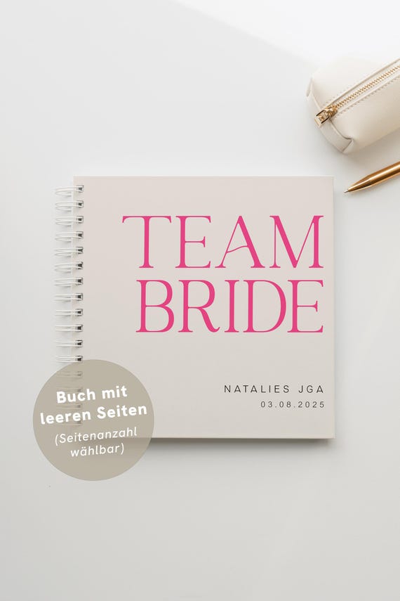 Gästebuch Junggesellinnenabschied – JGA Blankobuch personalisiert – 21x21 cm Hardcover Album