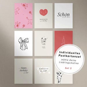 Postkarten Set | Individueller Mix | Karten für die Liebsten, Geburtstag, Geburt, Feiertage, Hochzeit, Liebe, Einfach so, Motivation, Baby