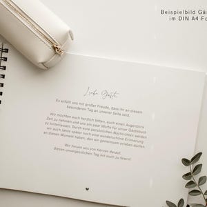 Gästebuch, Hochzeit, Personalisiert, personalisierbar mit Namen, Ringbuch, Fotoalbum, zum Ausfüllen oder Blanko, Hardcover Einband, Modernes Design, Greenery, Grüne Zweige, Eukalyptus, Inhaltsseiten mit Fragen, Erinnerungsbuch